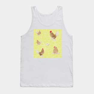 Golden Neck Belgian D'Uccle Pattern Yellow Tank Top